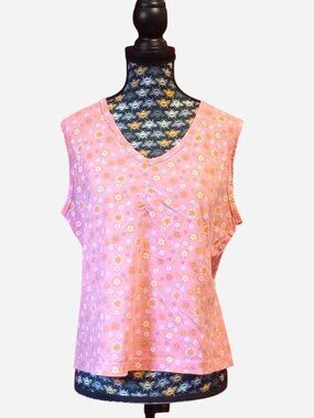 Pink floral sleeveless Penmans top